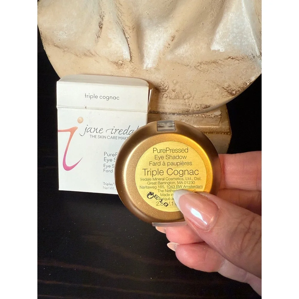 Jane Iredale PurePressed Eye Shadow Triple Cognac Mineral Makeup 2.8g New